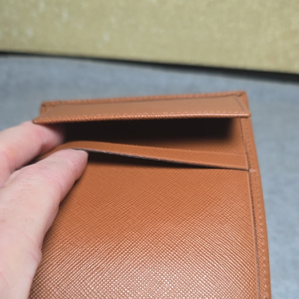 Valentino Garavani Men's Tan Leather Bifold Wallet